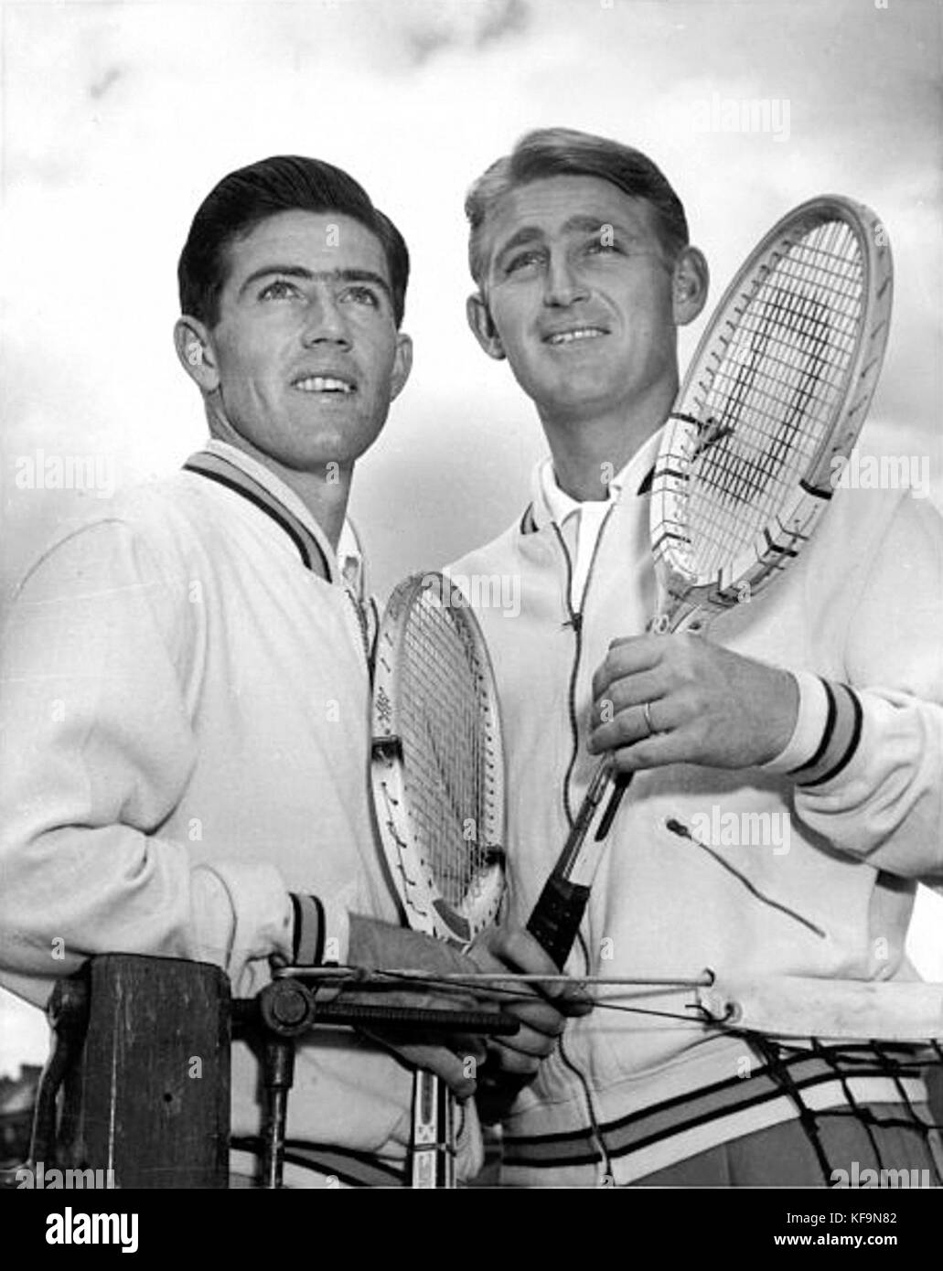 Ken ROSEWALL Lew Hoad 1954 Coppa Davis Foto Stock