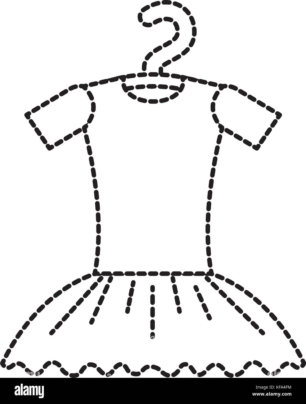 Tutu ballet sulla gruccia costume classico Illustrazione Vettoriale