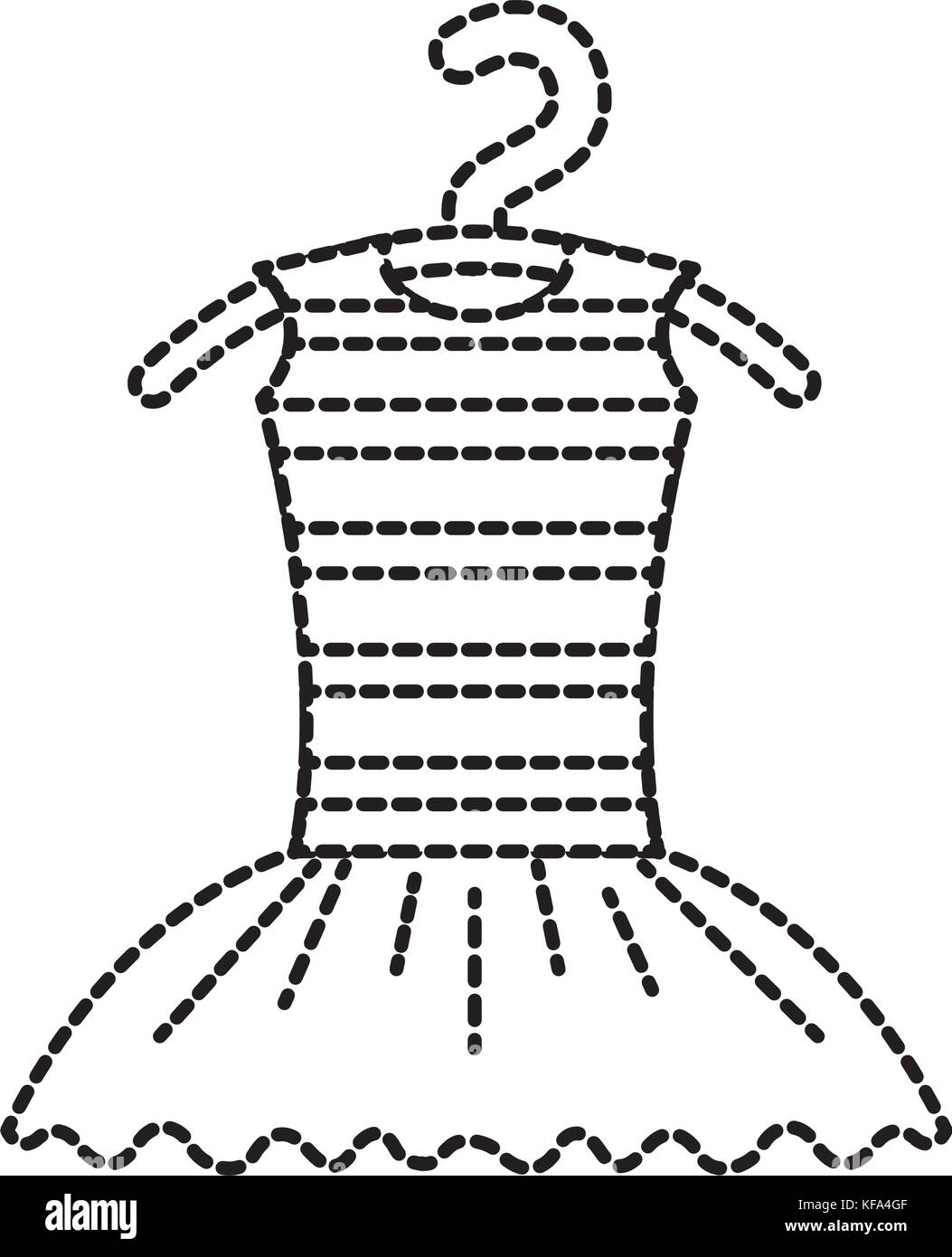 Tutu ballet sulla gruccia costume classico Illustrazione Vettoriale