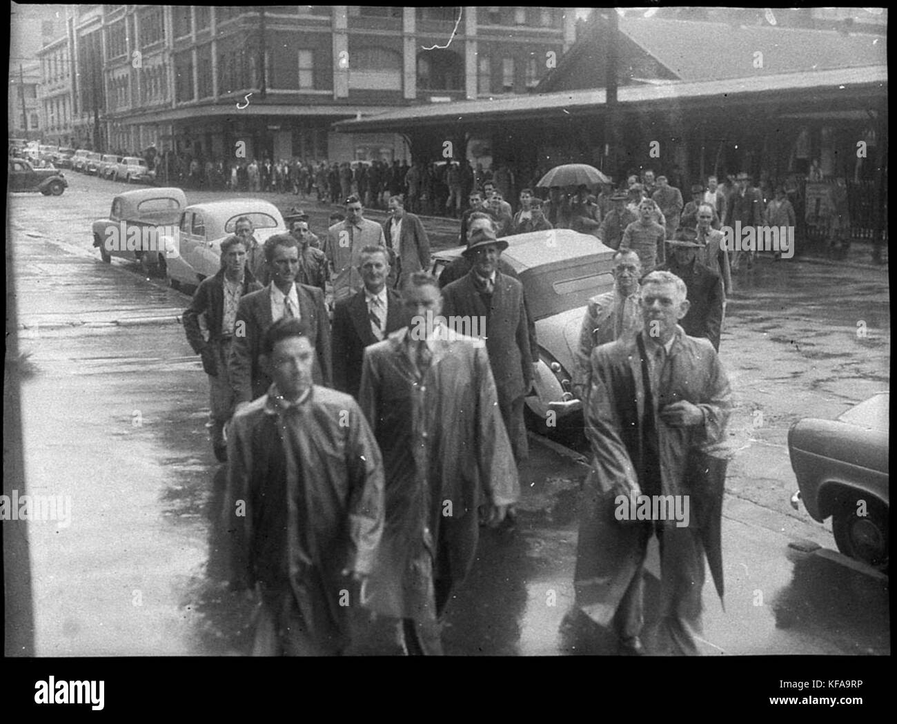 Raccordi 34262 marzo sul carbone del rifiuto della scheda per lavorare come una manifestazione di protesta contro la chiusura in corso del Stockington ie Stockton n. 1 e Bellbird Colliery Foto Stock
