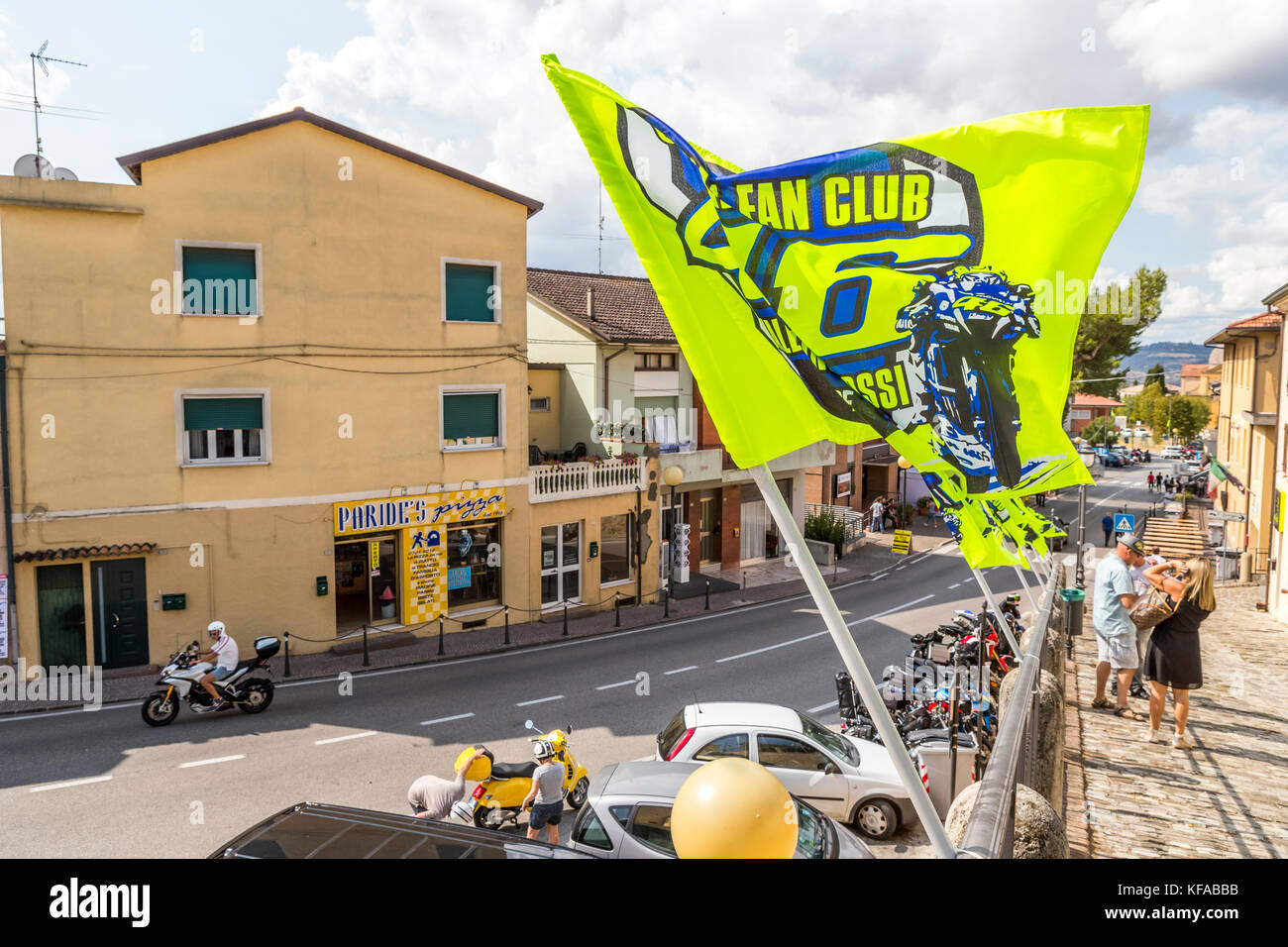 Tavullia, Italia. Città natale di Valentino Rossi Foto & Immagine Stock