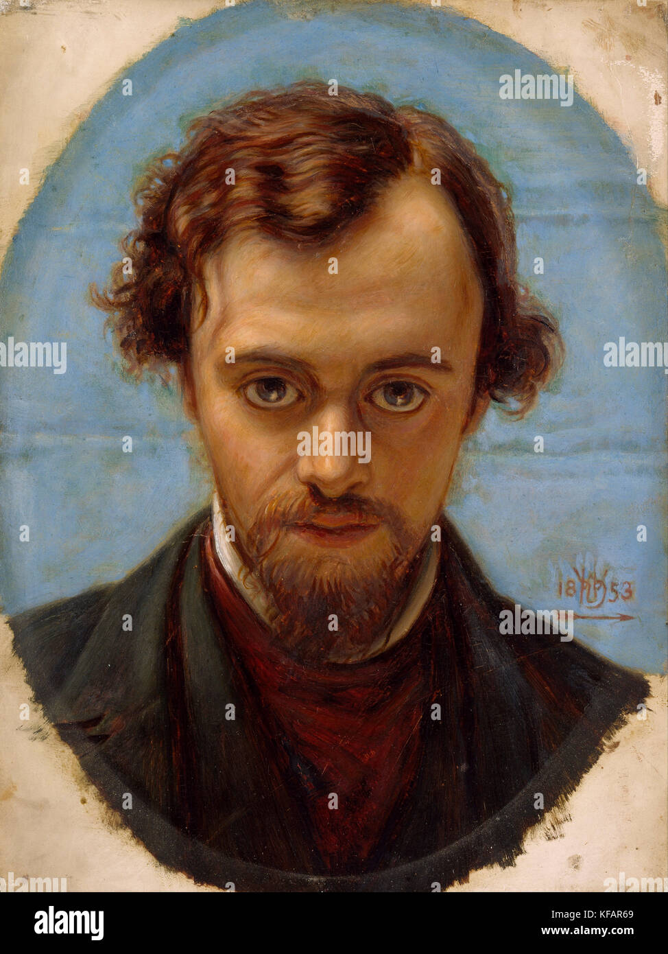 Dante Gabriel Rossetti, poeta britannico, illustrator, pittore Foto Stock