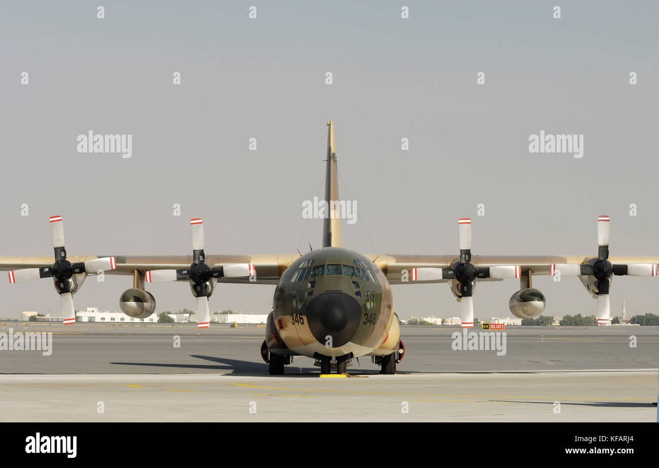 Royal Jordanian AirForce Lockheed Martin C-130H Hercules al salone aeronautico di Dubai 2007 Foto Stock