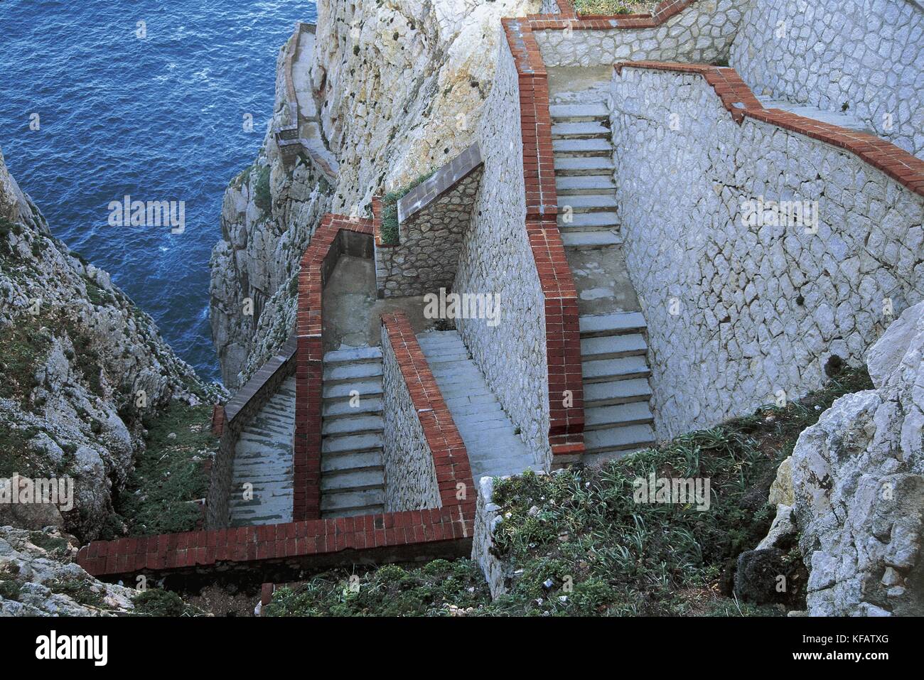 L'Italia, Regione Sardegna, Capo Caccia, Escala del Cabirol Foto Stock