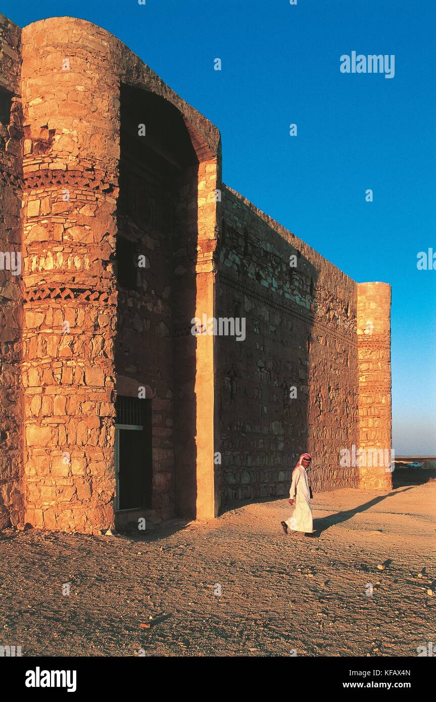 Giordania, il palazzo di Qasr al-kharana, architettura di umayyad VII-VIII secolo. Foto Stock
