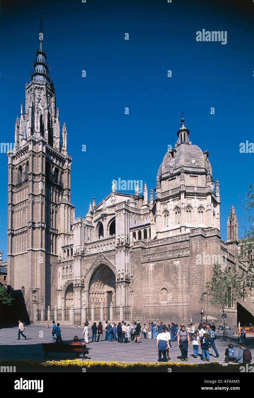 Spagna, Castilla-la Mancha, toledo. la cattedrale di stile gotico del XIII secolo. Foto Stock