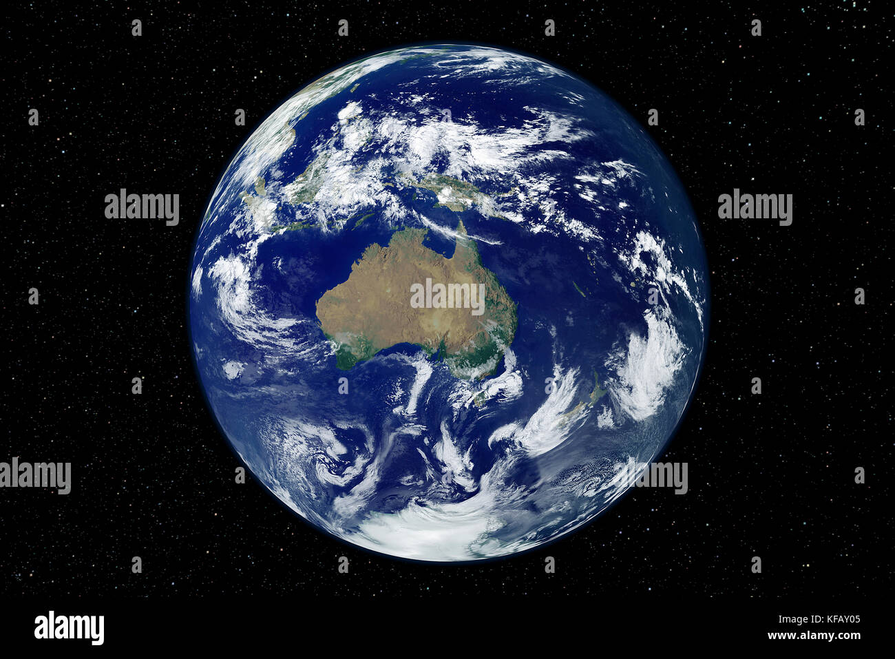 Australia dallo spazio Foto Stock