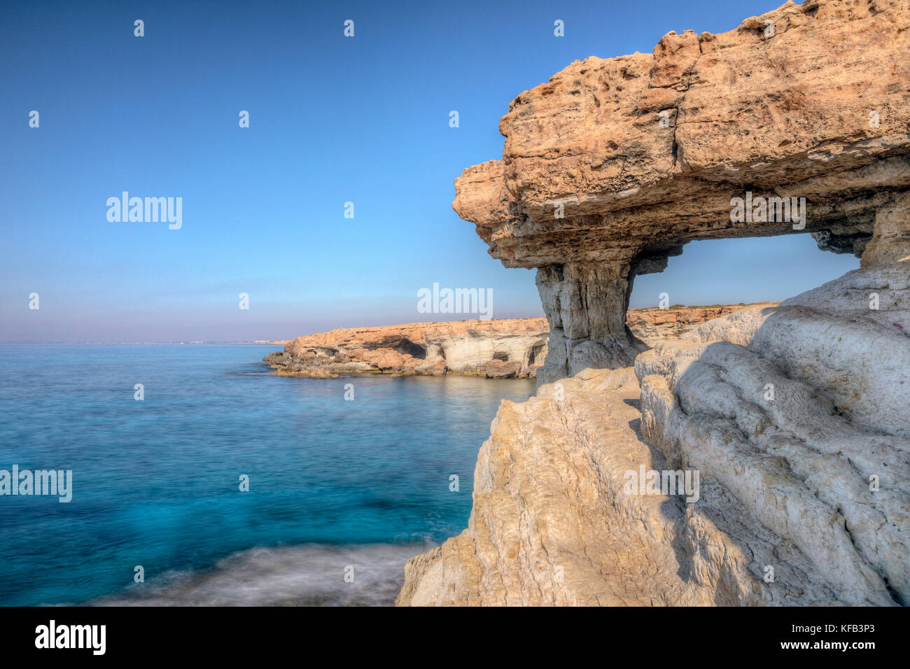 Grotte marine, Ayia Napa, Cipro Foto Stock