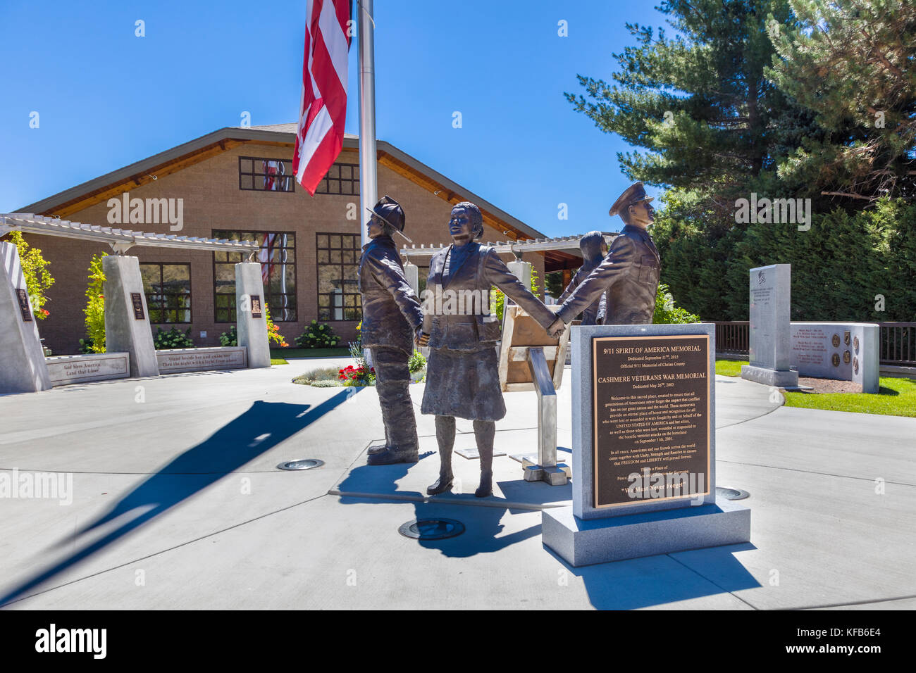 Lo Spirit of America Memorial del 9/11 a Cashmere, Washington, Stati Uniti Foto Stock