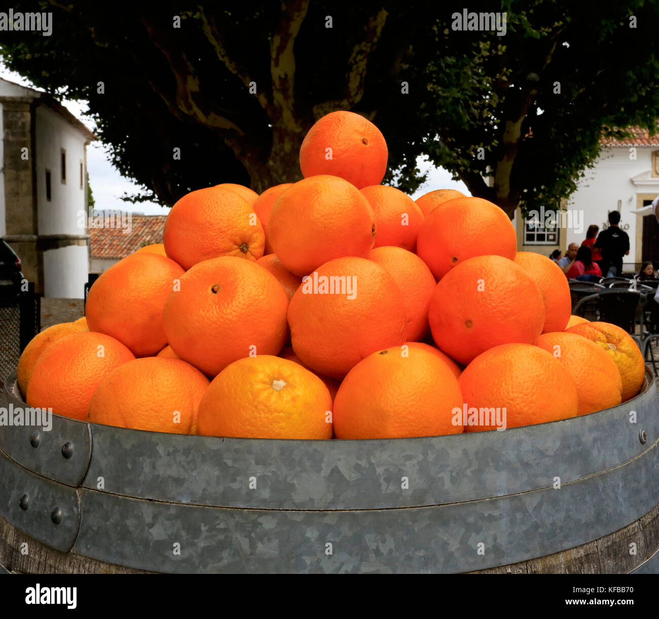 Visualizzazione di arance Foto Stock