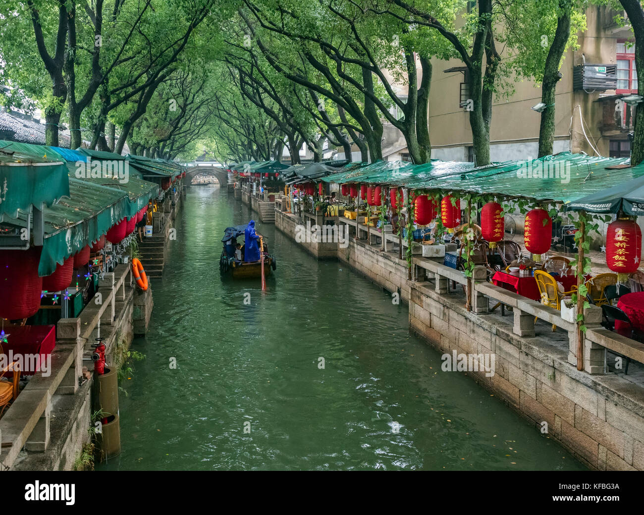 Tongli, la città di acqua in Cina (Venezia di Asia) è una famosa e bella città in Cina per molti turisti venuti a vedere la città vecchia e il tradizionale c Foto Stock