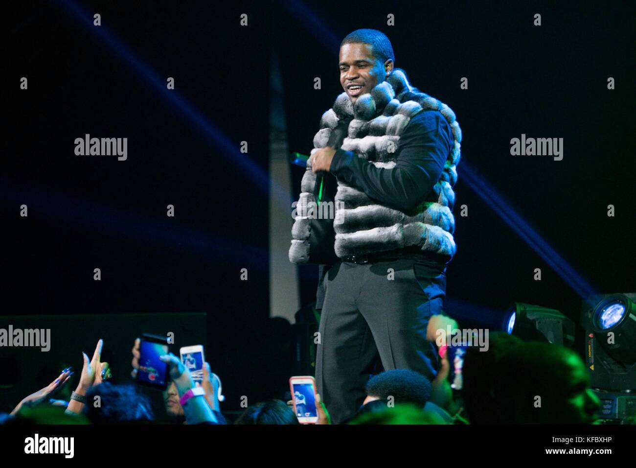 Brooklyn, NY, Stati Uniti. 26 Ottobre 2017. ASAP Ferg in presenza del Concerto Powerhouse 2017 di iHeartMedia, Barclays Center, Brooklyn, NY 26 ottobre 2017. Credit: Steven Ferdman/Everett Collection/Alamy Live News Foto Stock