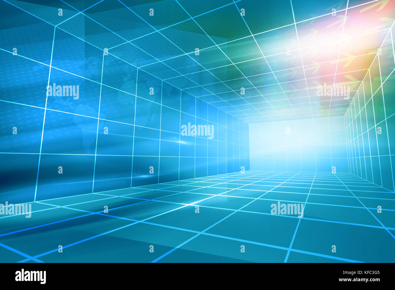 Futuristico, moderne e high-tech racchiuso News di sfondo per studio. Foto Stock