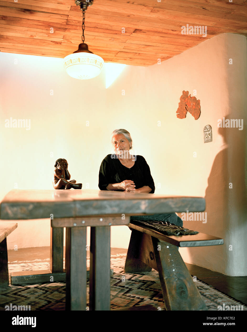 Stati Uniti d'America, Nuovo Messico, artista Rena Swentzell in casa sua Foto Stock