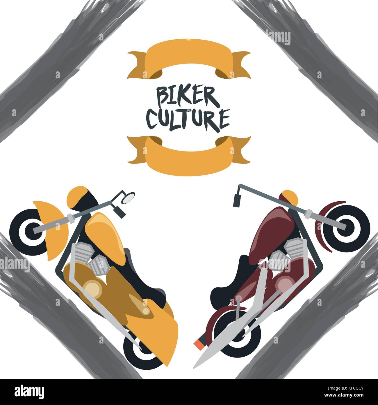 Cultura biker design Illustrazione Vettoriale