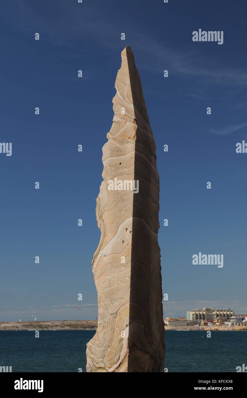 Scultura a El Medano, Tenerife Foto Stock