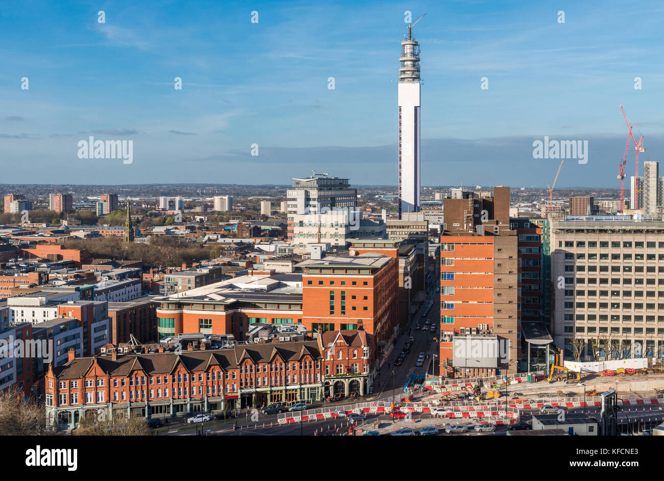 Birmingham, West Midlands, skyline del Regno Unito. La città è la seconda più grande in Inghilterra dopo Londra Foto Stock