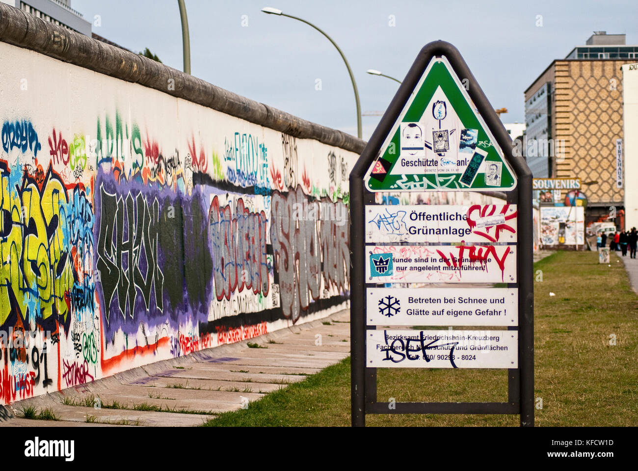 BERLINO-SETTEMBRE 26:il muro di Berlino all'East Side Gallery, Berlino, Germania, il 26,2012 settembre. Foto Stock
