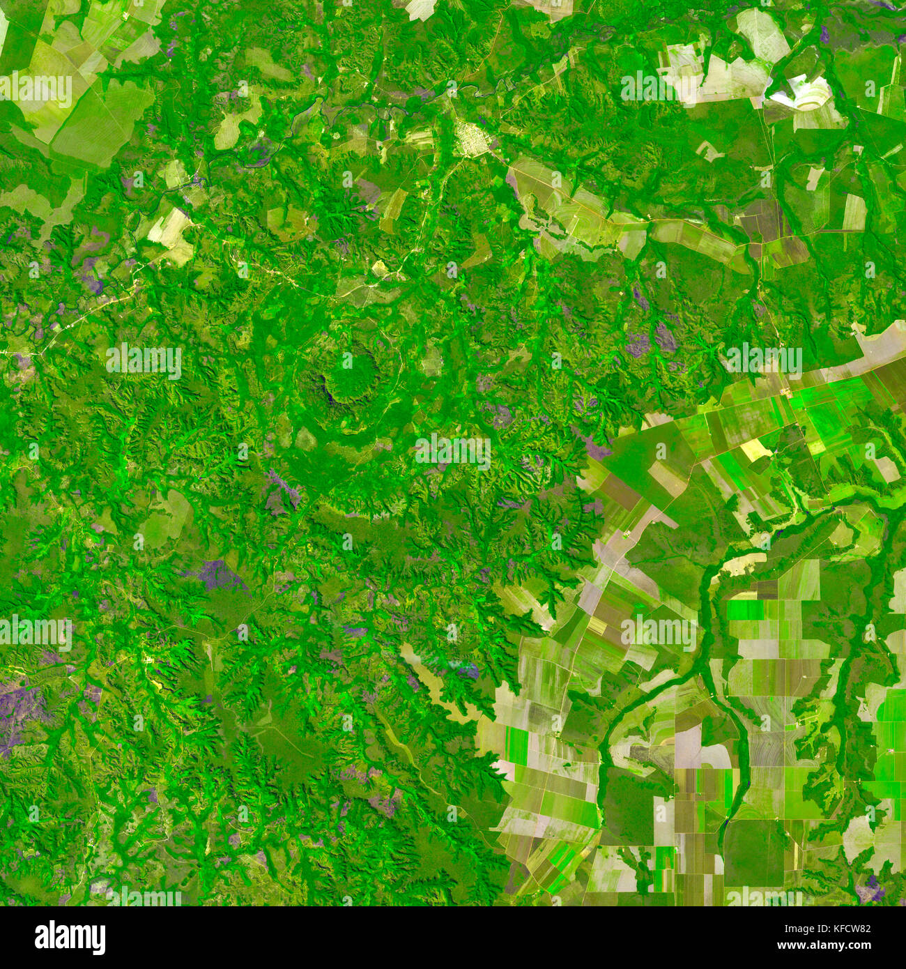 In Brasile, Serra da Cangalha rimane il Brasile è meglio preservati cratere da impatto. 220 milioni di anni.. Foto Stock