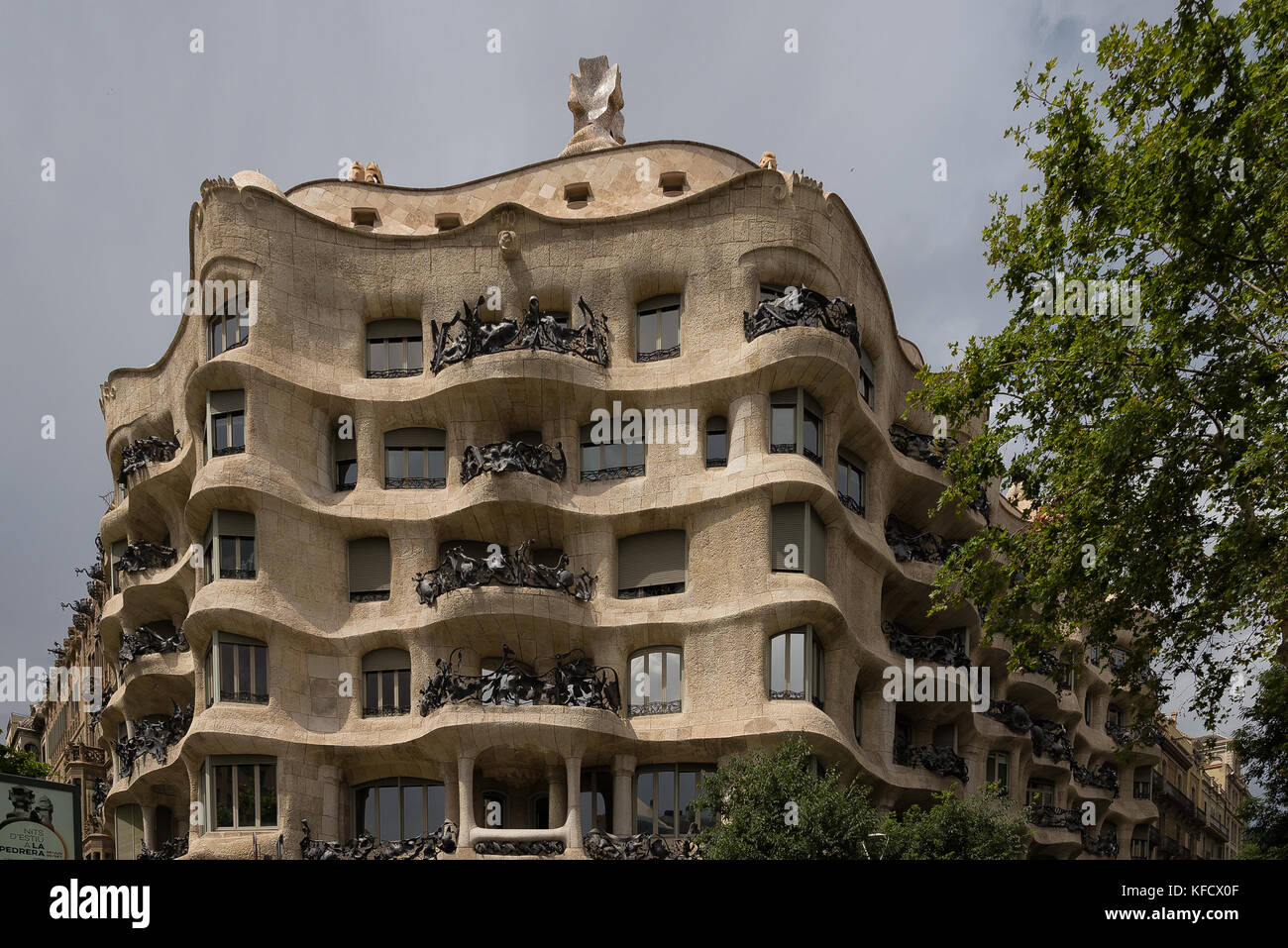 Casa Mila a Barcellona, Spagna Foto Stock