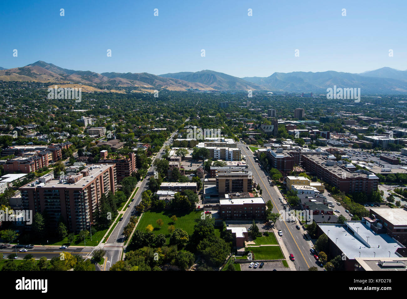 Si affacciano sul Salt Lake City, Utah, Stati Uniti d'America Foto Stock