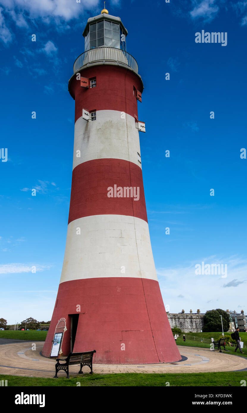 Smeaton's Tower, la zappa, Plymouth, Devon, Regno Unito Foto Stock