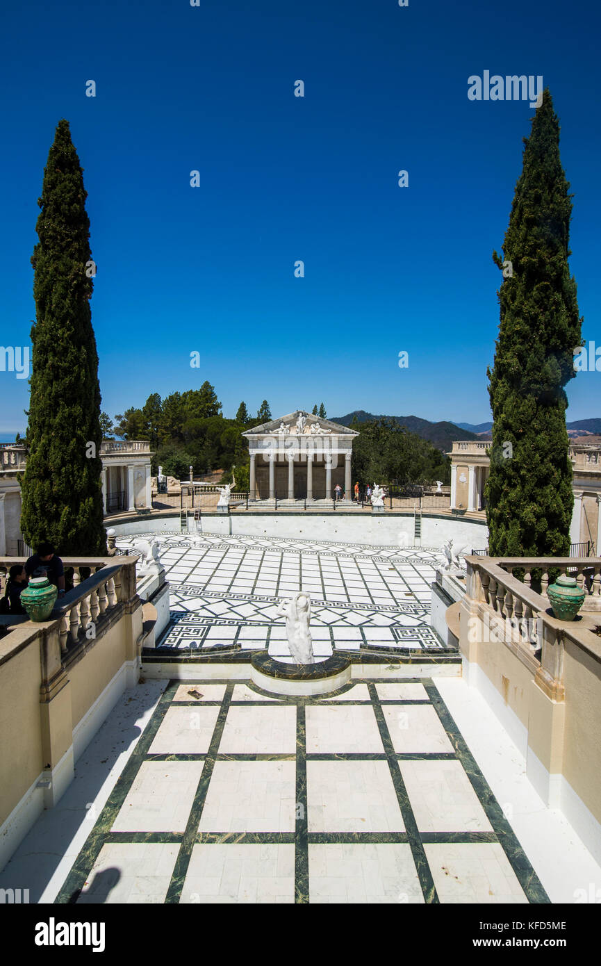 Le lussuose piscine Nettuno, il Castello di Hearst, Big Sur, california, Stati Uniti d'America Foto Stock