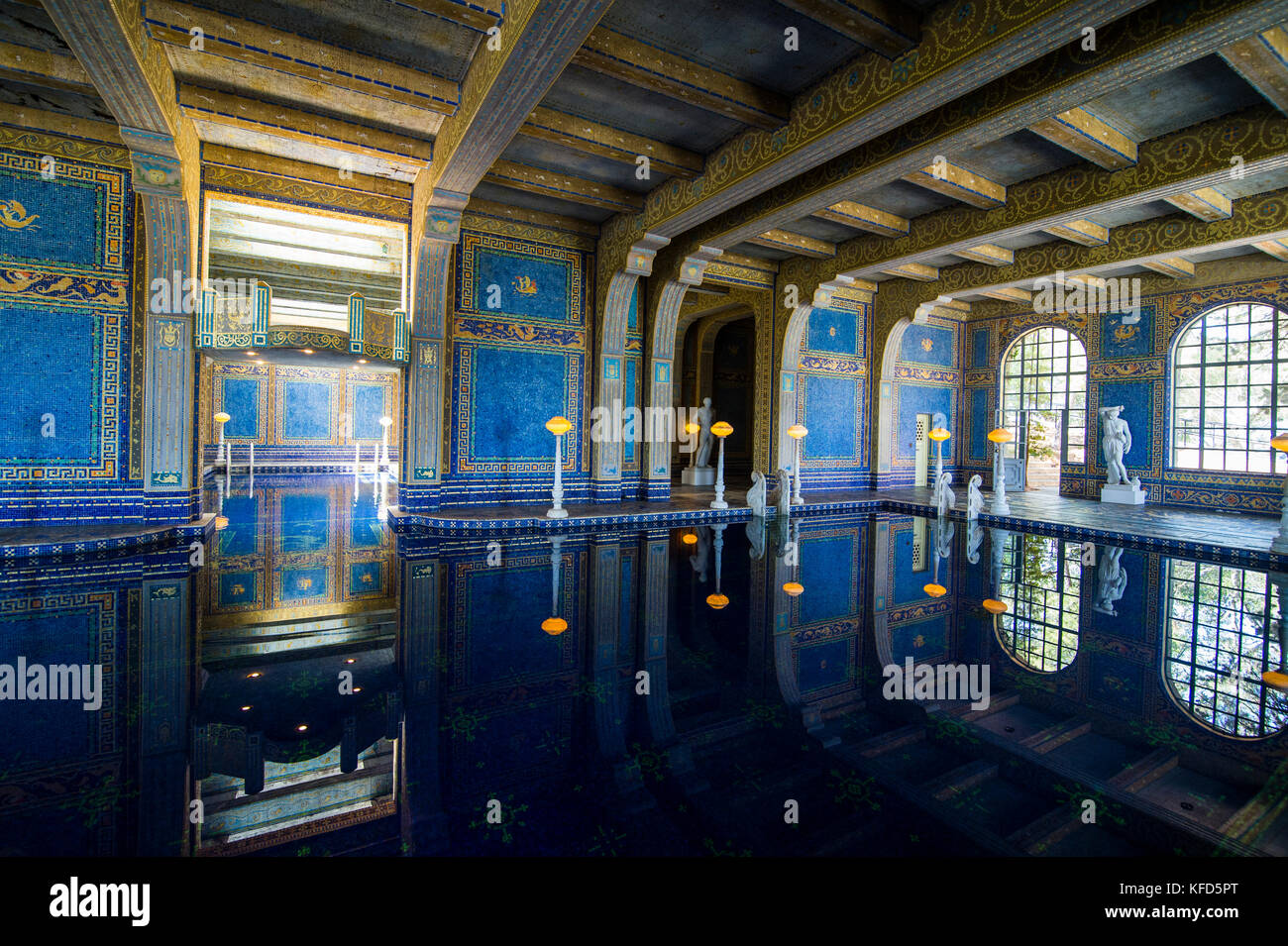 Il romano piscina coperta del Hearst Castle, Big Sur, california, Stati Uniti d'America Foto Stock