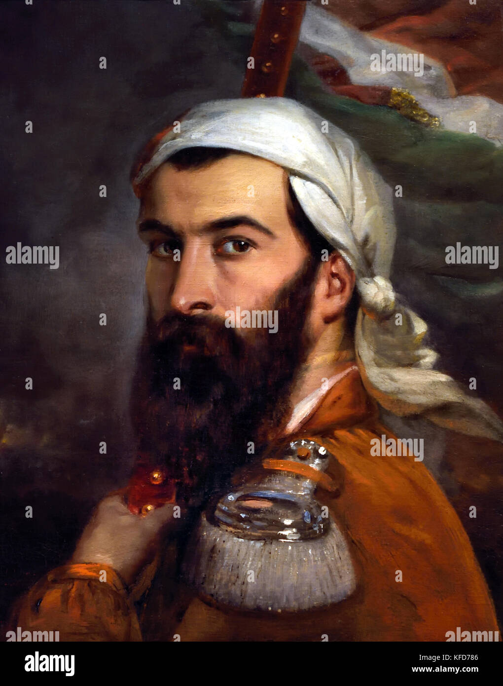 Giuseppe Garibaldi Italiano 1807 - 1882 ( Jousé o Josep in Niçard, Gioxeppe Gaibado ) è stato un generale italiano politico nazionalista e che ha giocato un grande ruolo nella storia d'Italia). Egli è considerato uno dei più grandi generali dei tempi moderni e uno per l'Italia "padri della patria Italia Foto Stock