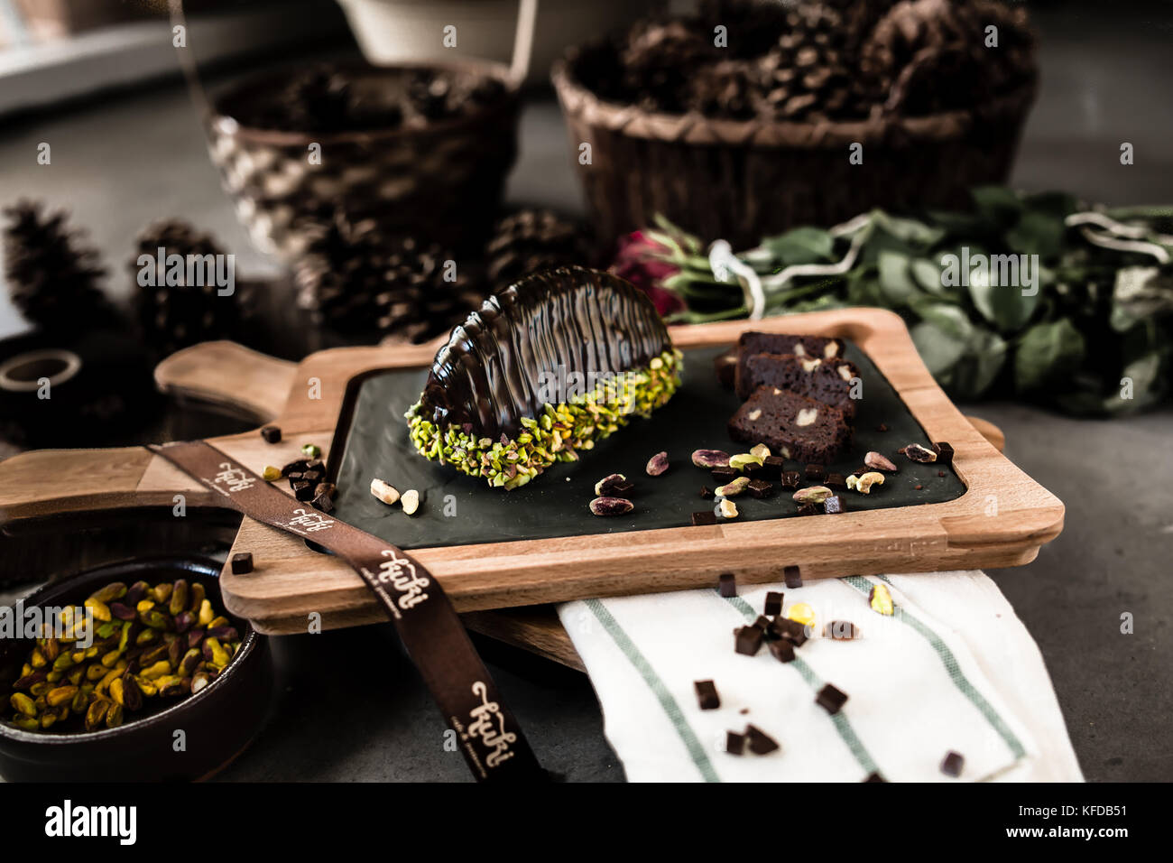 Torta di mosaico Foto Stock