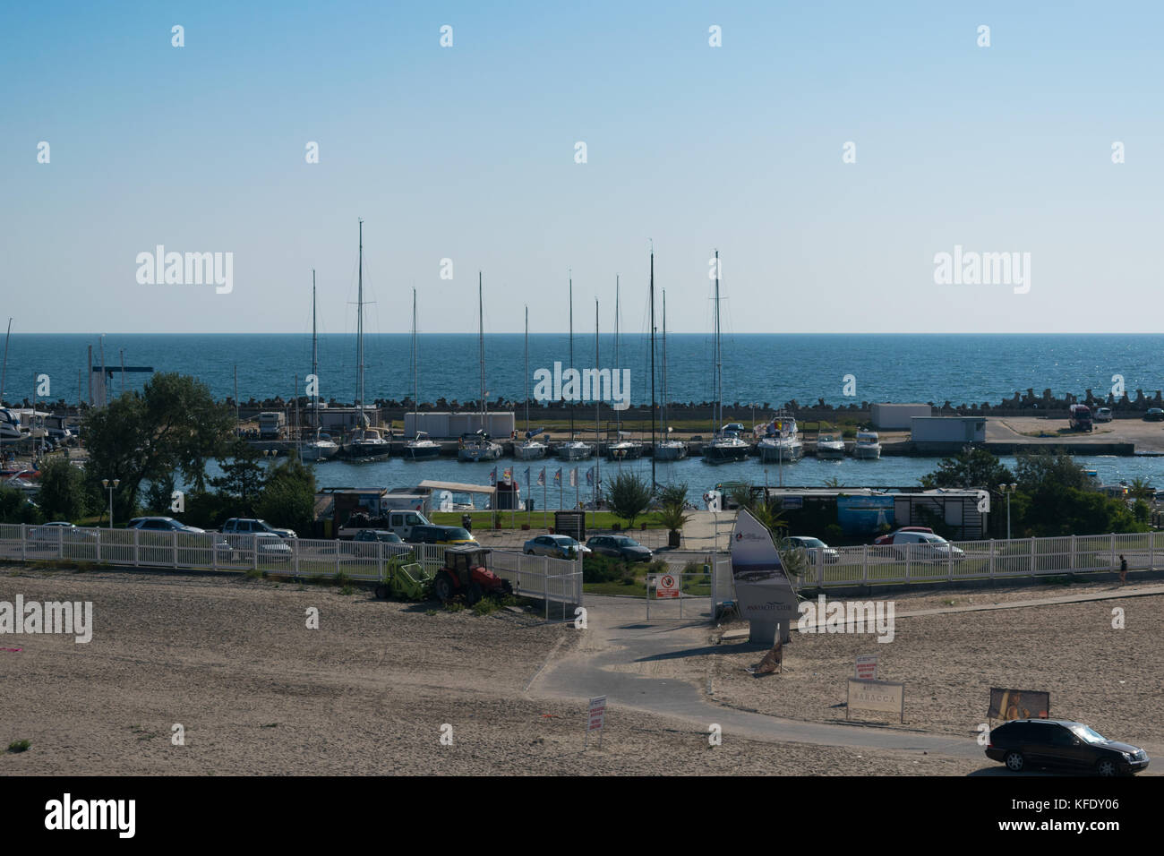 Piccolo porticciolo a Eforie Nord, Romania, Europa orientale Foto Stock