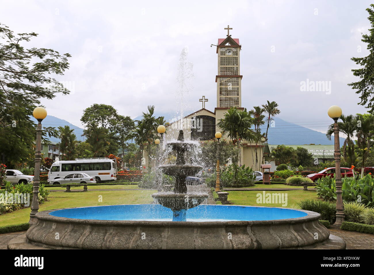 Parque de La Fortuna, Calle 470, La Fortuna, provincia di Alajuela, Costa Rica, America Centrale Foto Stock