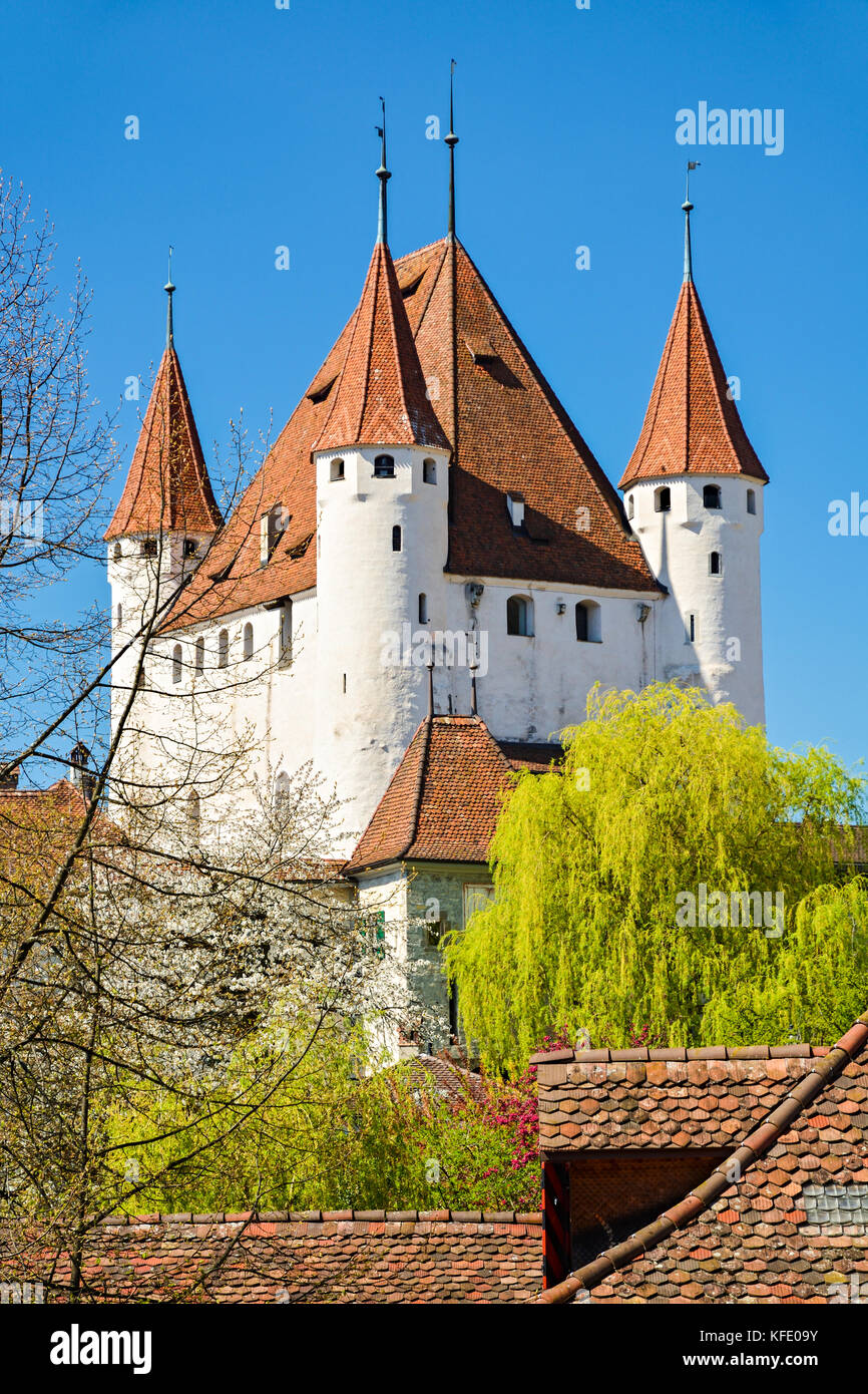 Castello Thun nella città di Thun, Svizzera Foto Stock