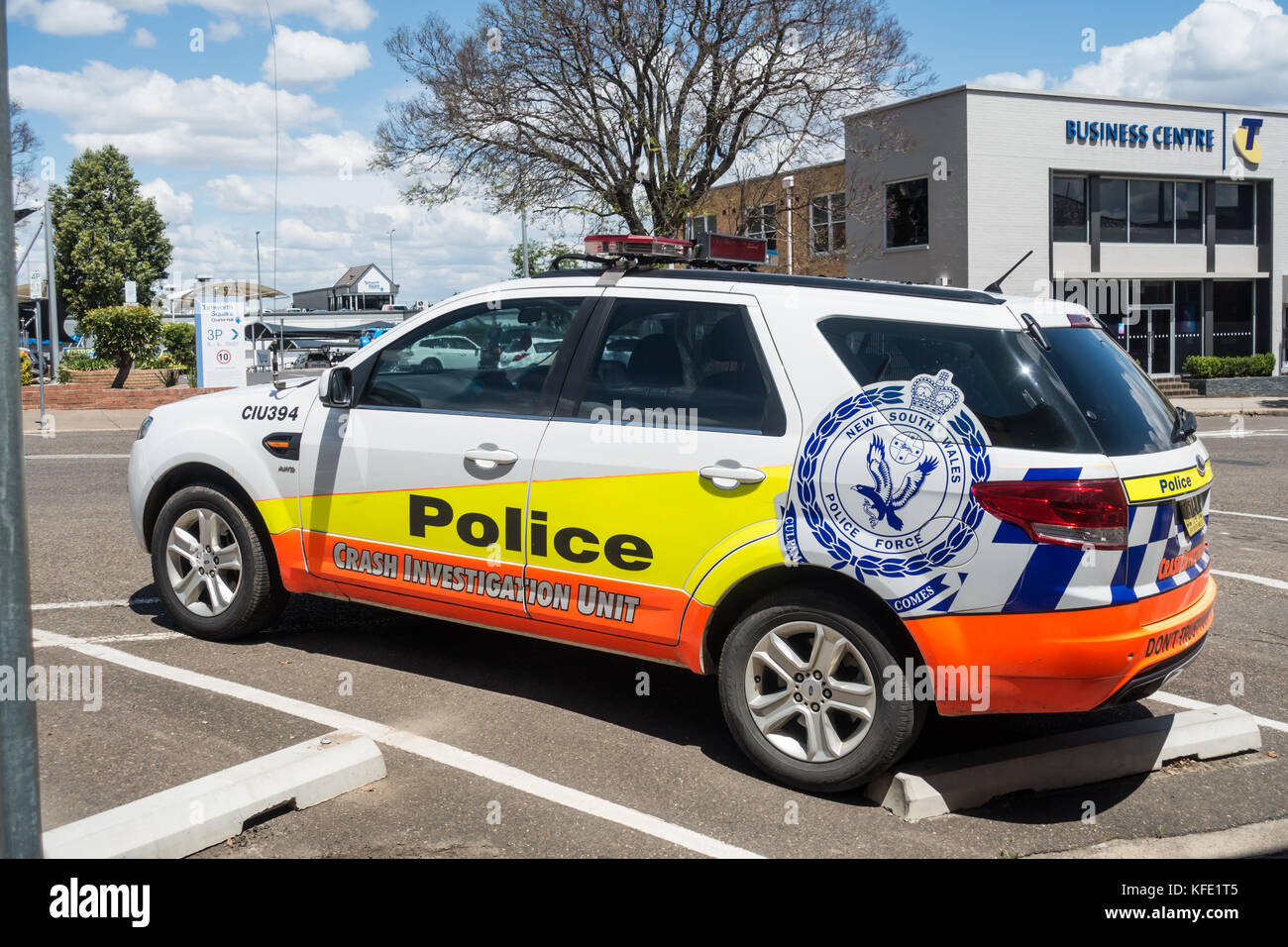 Nuovo Galles del Sud il crash di polizia indagare veicolo unità a Tamworth in Australia. Foto Stock