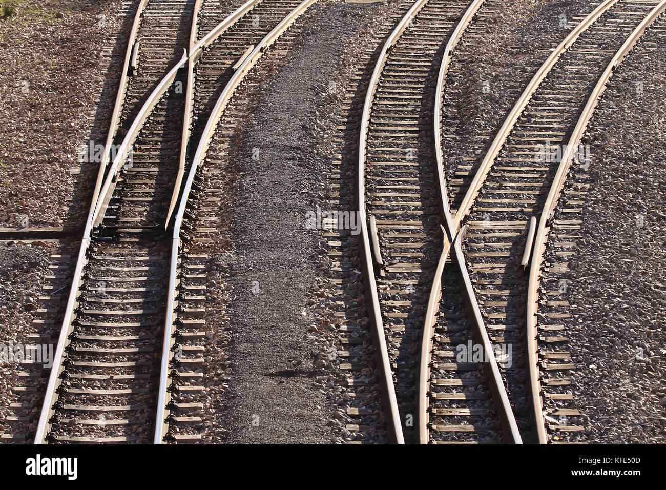 binari ferroviari Foto Stock