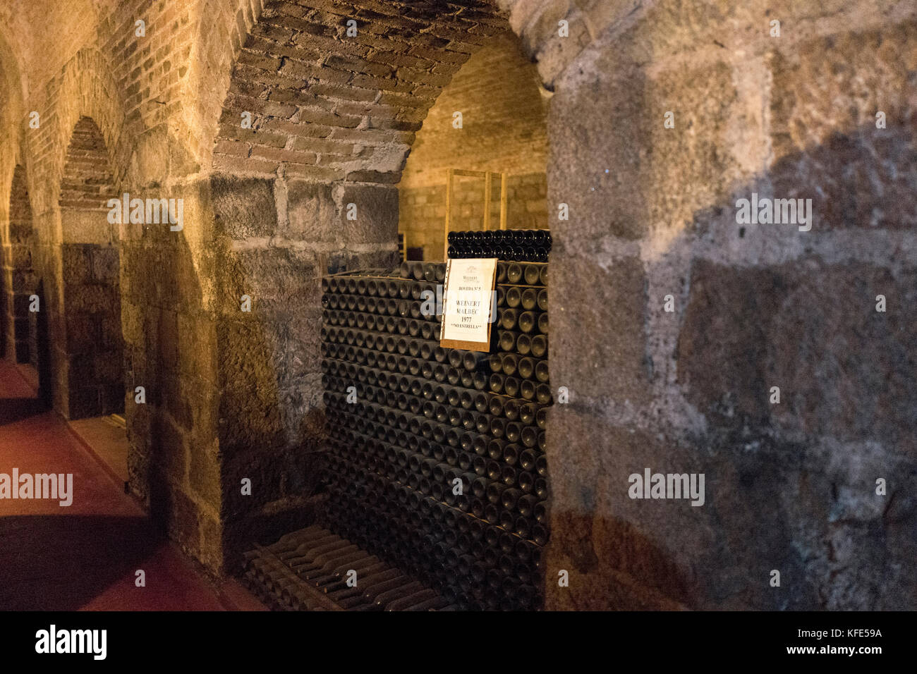 Cantine a Mendoza, Argentina Foto Stock