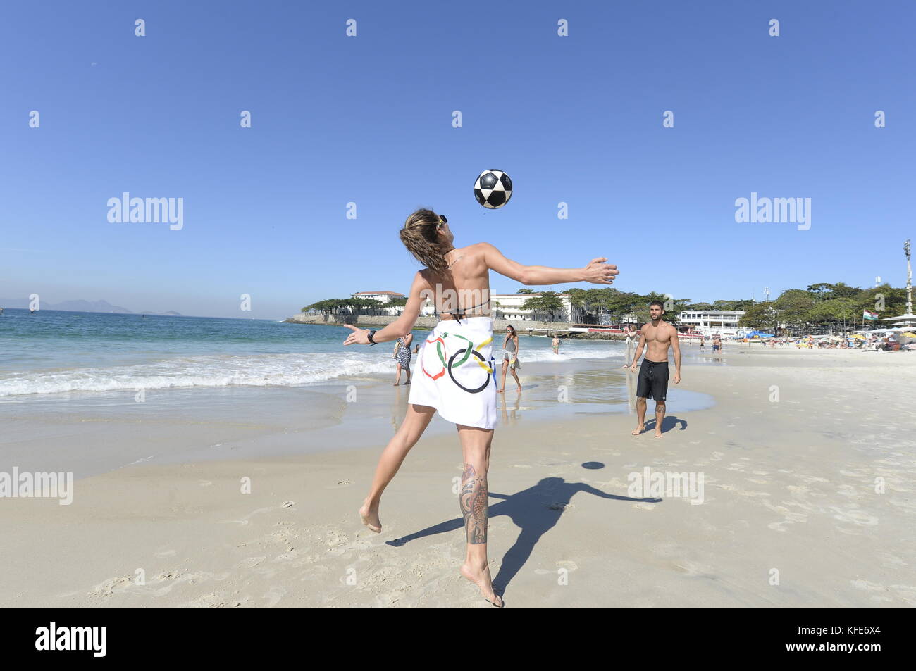 Rio de janeiro-Brasile 05 agosto 2016- party nella città di Rio de Janeiro, per l'arrivo dei giochi olimpici 2016 Foto Stock