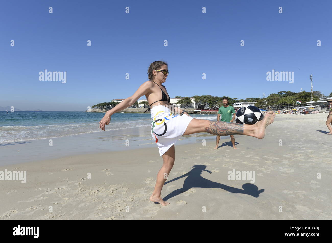 Rio de janeiro-Brasile 05 agosto 2016- party nella città di Rio de Janeiro, per l'arrivo dei giochi olimpici 2016 Foto Stock