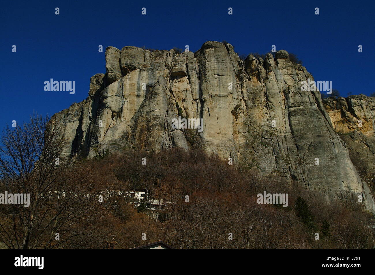 Pietra di Bismantova, Pietra di Bismantova italia Foto Stock