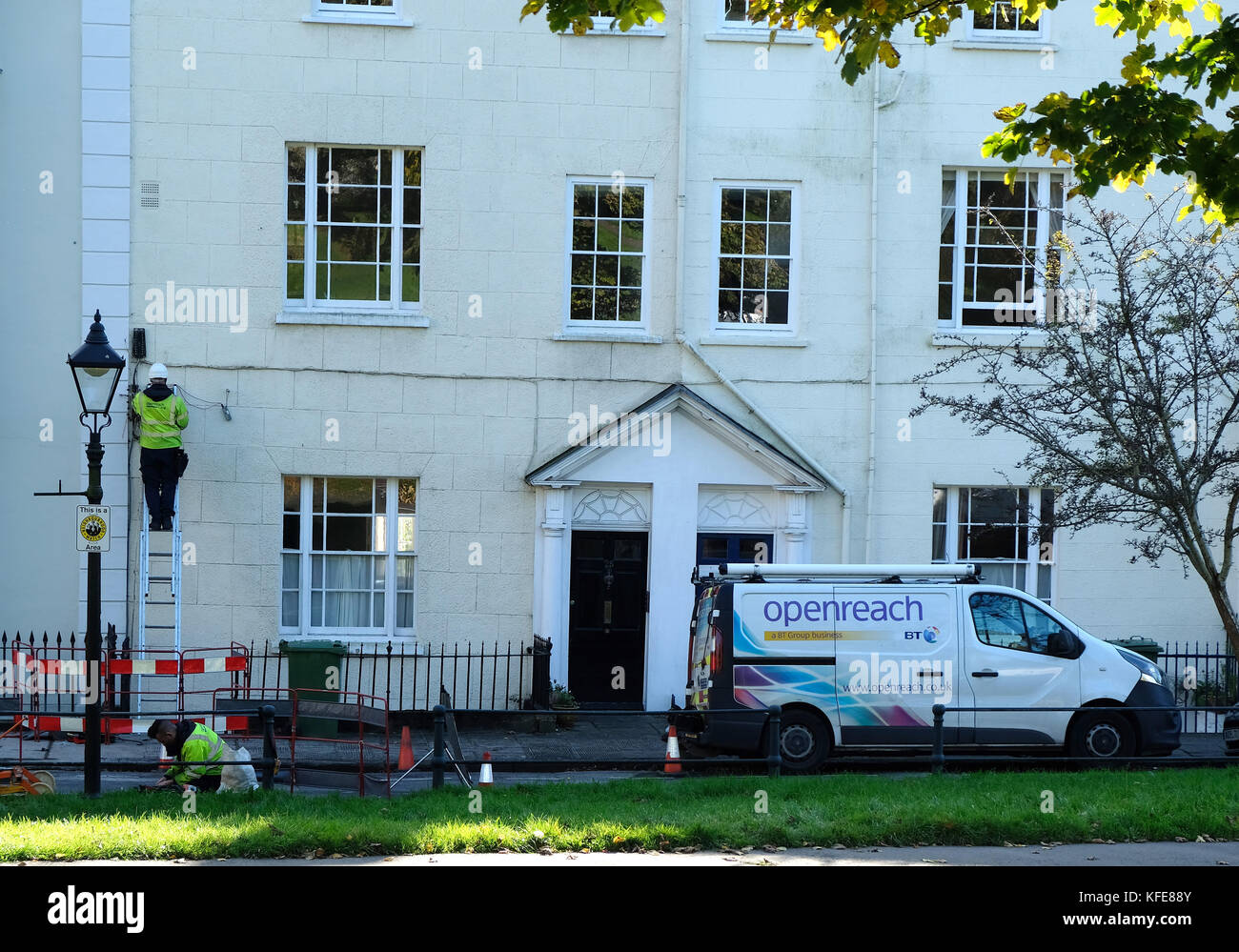 BT Openreach van installazione di Broadband Foto Stock