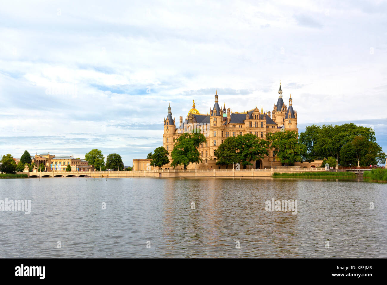 Castello di Schwerin, sede del parlamento del Meclemburgo-Pomerania Occidentale Foto Stock