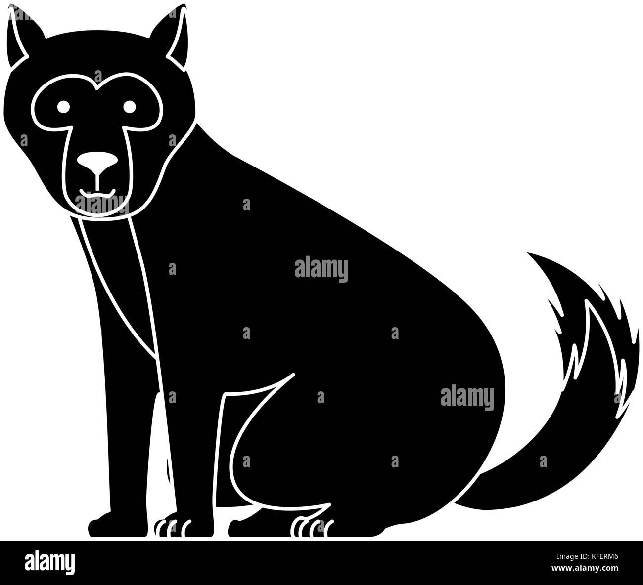 Orso selvatico kodiak icona illustrazione vettoriale design Illustrazione Vettoriale