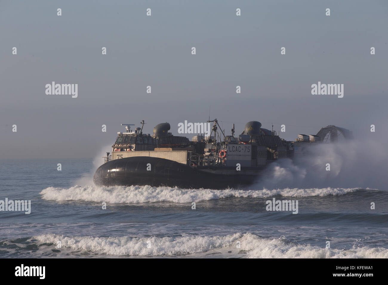 Landing Craft cuscino d'aria Foto Stock