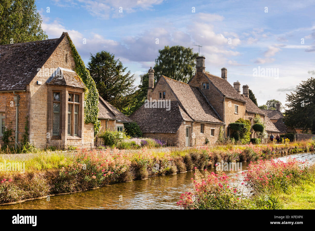 I Cotswolds village di Lower Slaughter, Gloucestershire, Inghilterra Foto Stock