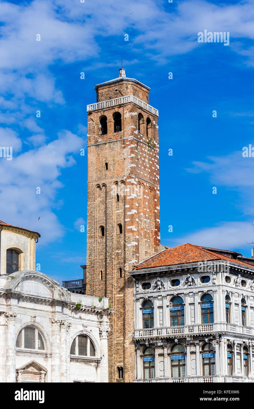 Il campanile della chiesa di San Geremia a Venezia Foto Stock