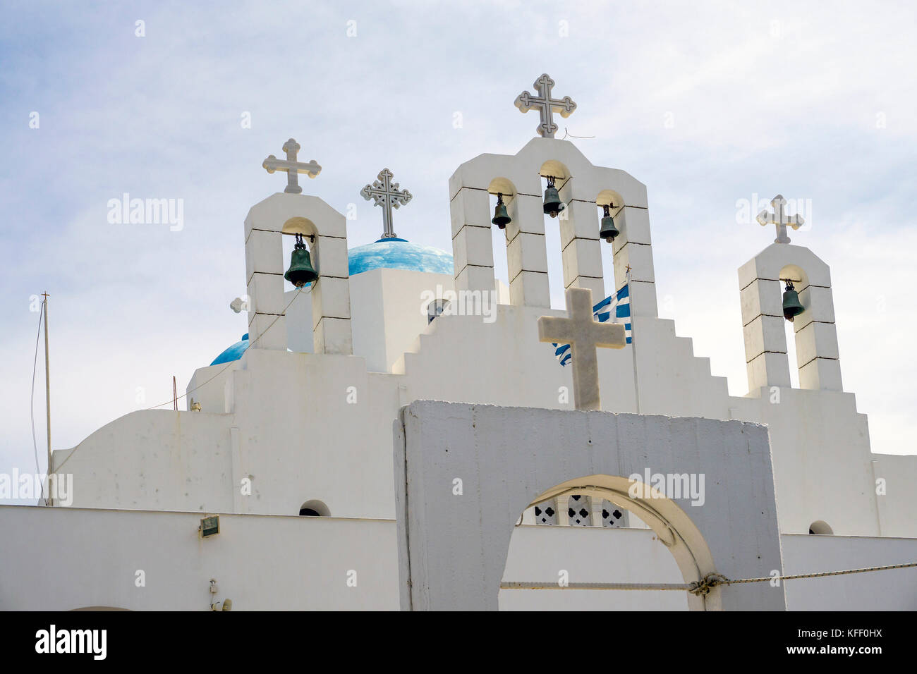 La chiesa ortodossa di Aghios Nikodimos, Naxos-città, isola di Naxos, Cicladi, Egeo, Grecia Foto Stock