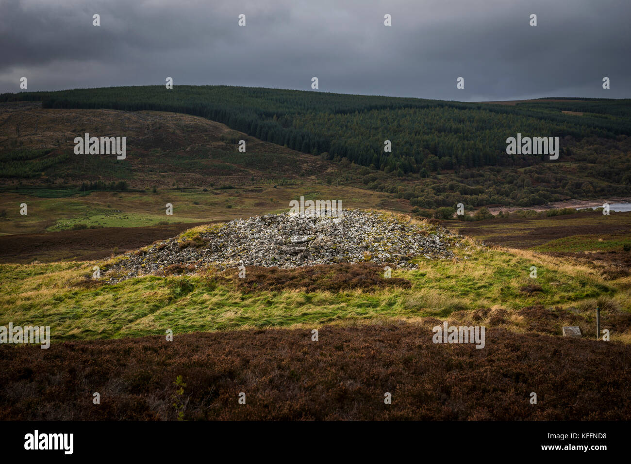 Ord Nord Neolitico chambered cairn vicino a Lairg, Sutherland, Highlands scozzesi, REGNO UNITO Foto Stock