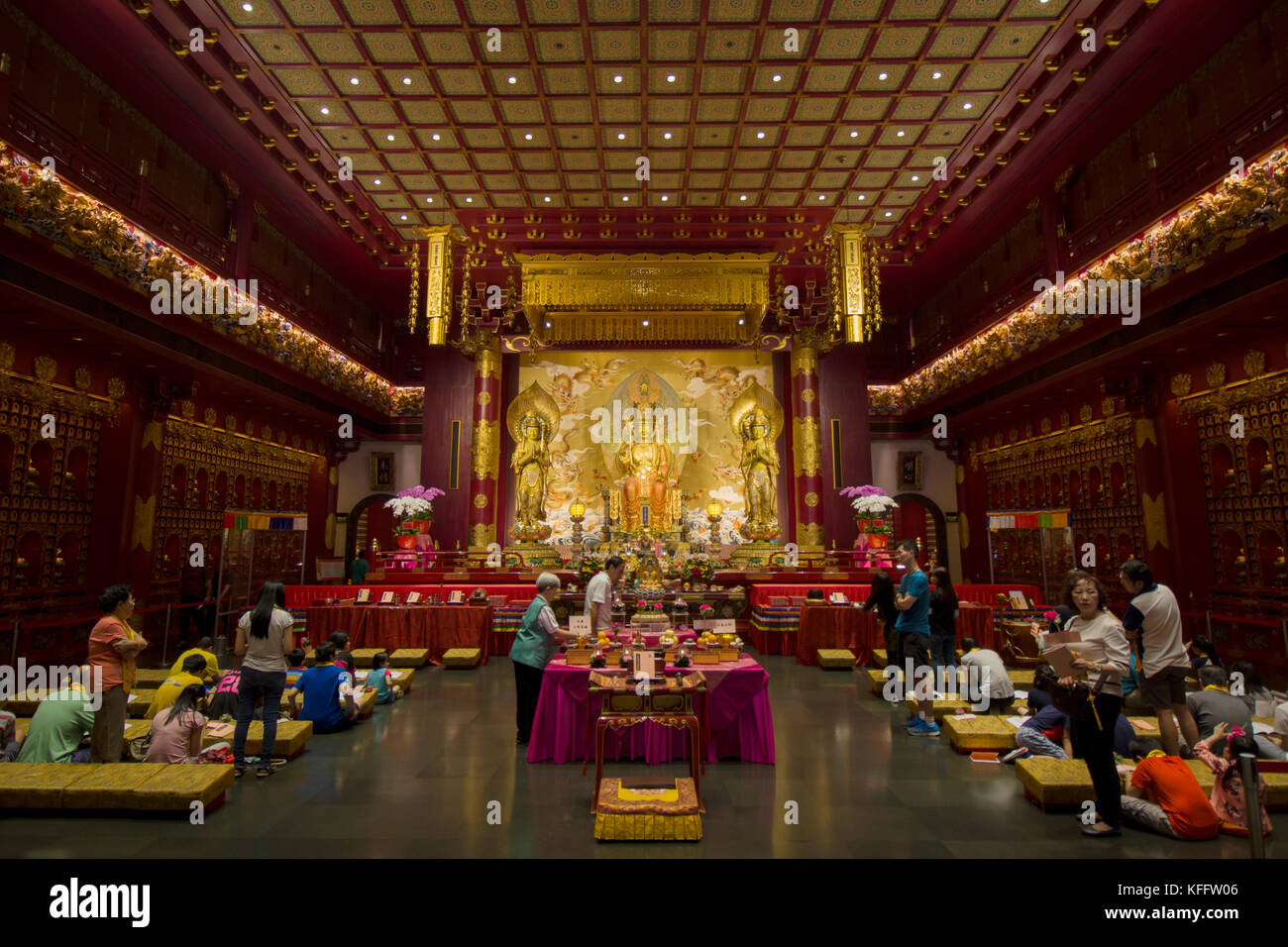 Tempio buddhisti Chinatown di Singapore TV000416 Foto Stock