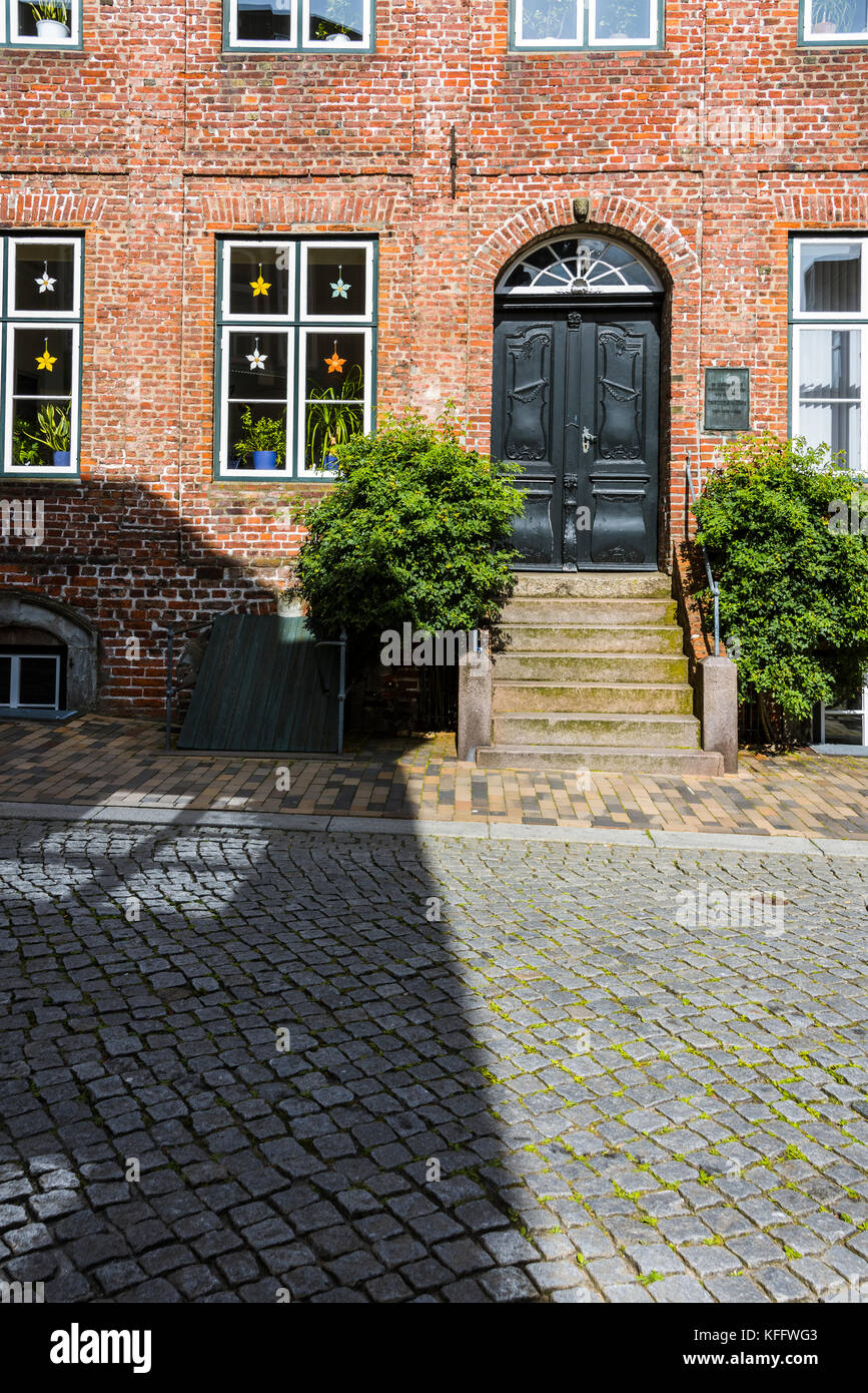 Casa natale dello scrittore THEODOR STORM, città costiera husum al mare del Nord, Germania Foto Stock