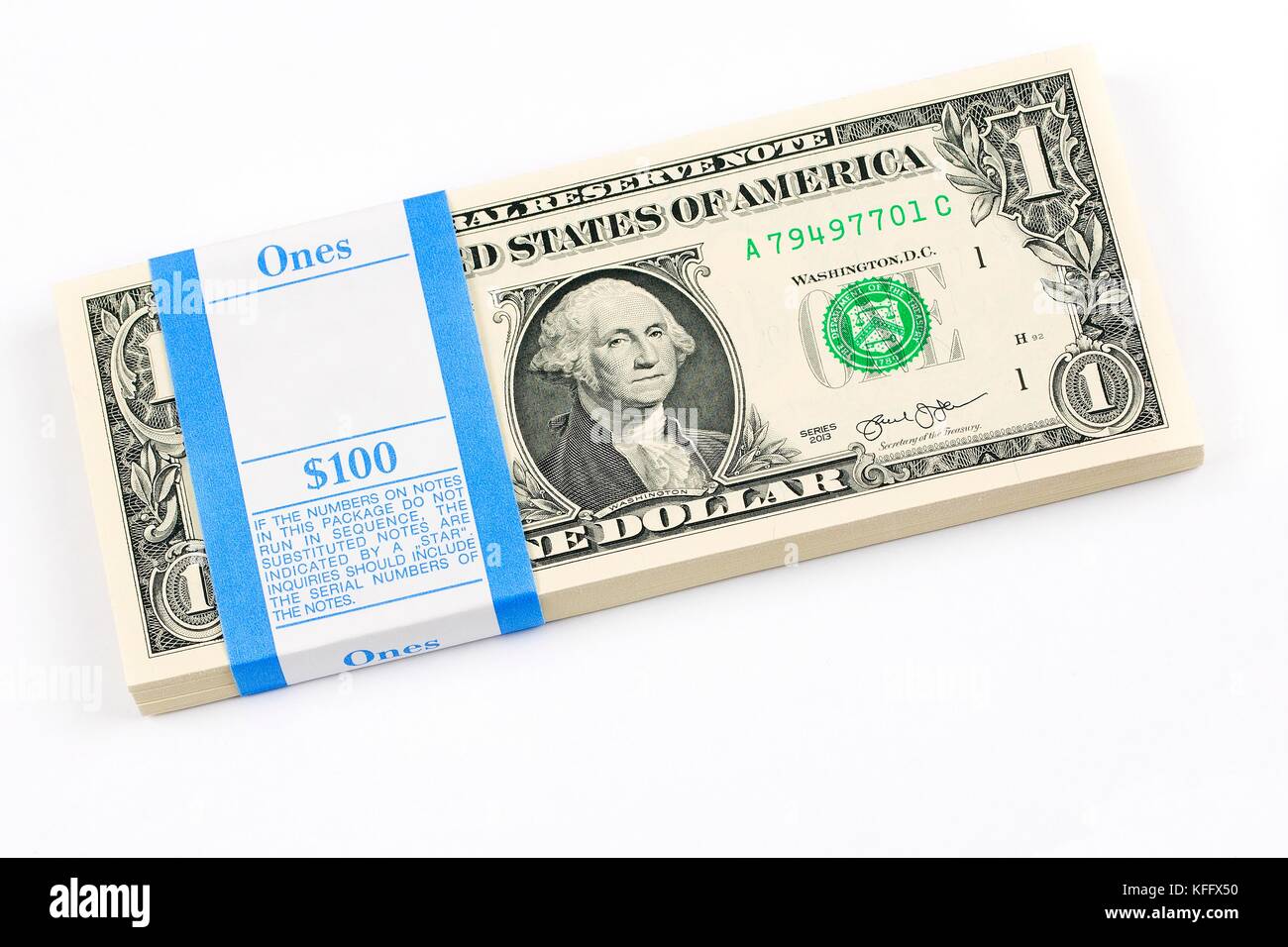 Mazzetto di dollari americani Foto Stock